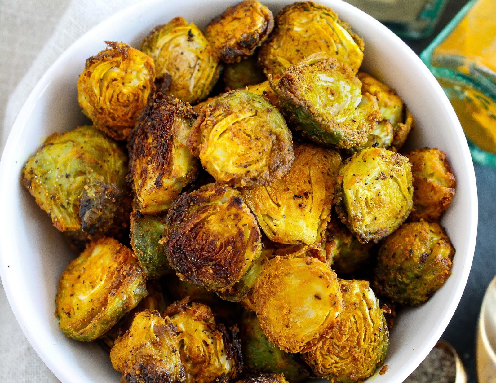 Ginger Turmeric Roasted Brussel Sprouts — plenty and well