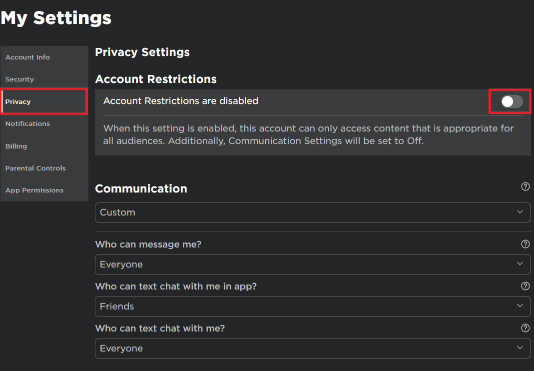 Roblox This Experience Is Restricted By Your Parental Controls