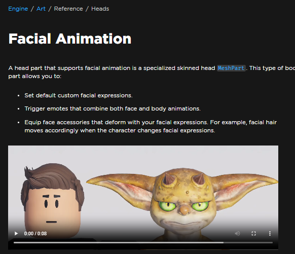 facial animation guide