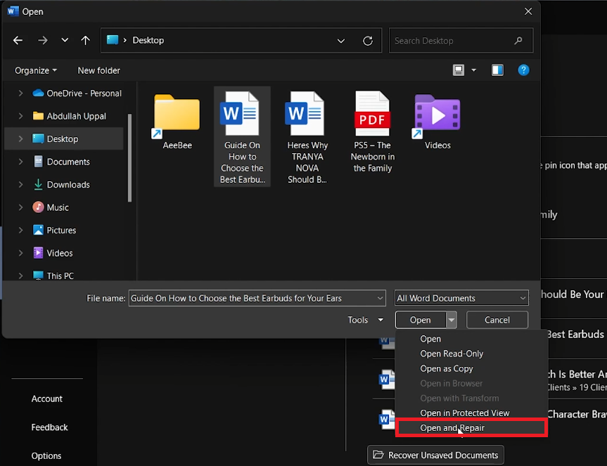 How To Repair Corrupted or Damaged Excel, PDF and Word Files on Windows ...