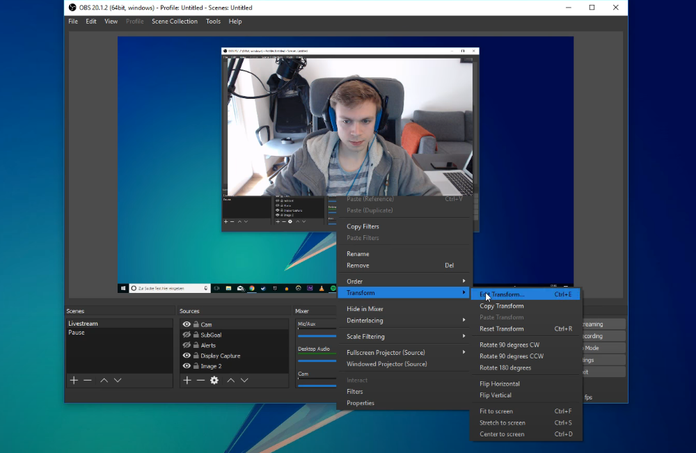 The Best Webcam Settings For Obs Studio How To Add And Crop The Webcam Video Feed Tech How