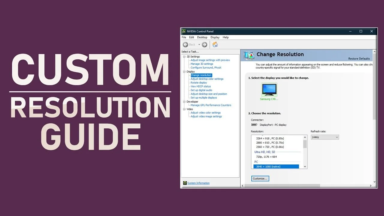 Custom Application Resolution Cant Create Custom Resolution , Can’t create new custom resolution on ...