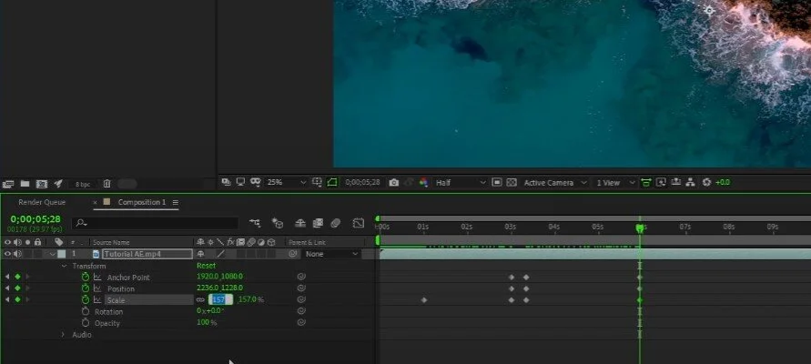 After Effects - How To Zoom In & Out of video — Tech How