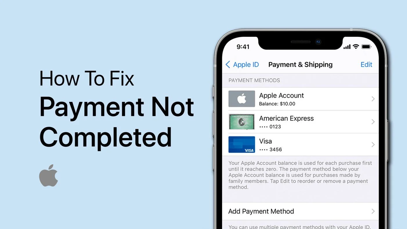 How To Fix Payment Not Completed App Store Error - iPhone