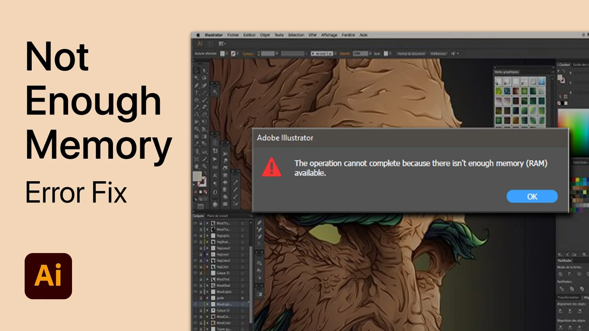 Adobe Illustrator - How To Fix “Not Enough Memory” Error