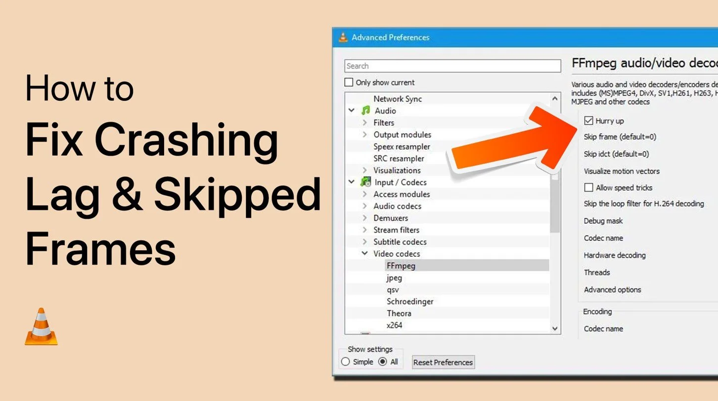 Fix VLC Player Performance Issues on Windows (Crash, Lag, Skipping Frames)
