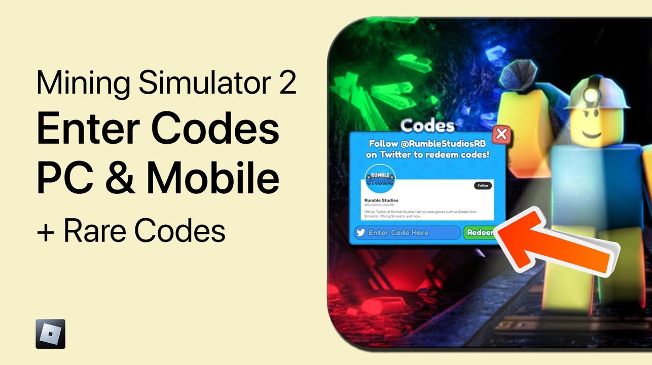 Mining Simulator 2 - How To Enter Codes on Roblox Mobile &amp; PC (+ Rare Codes)