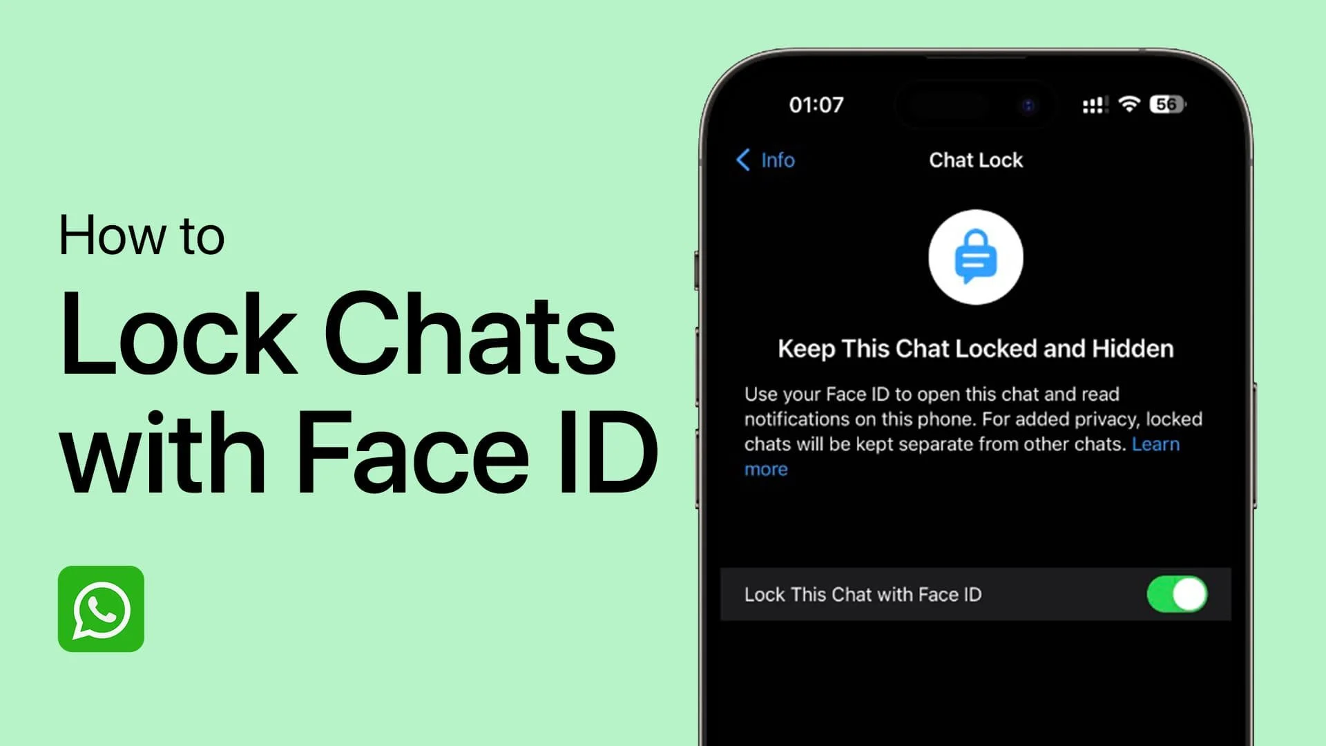 How To Lock Chats on WhatsApp with Face ID - Tutorial