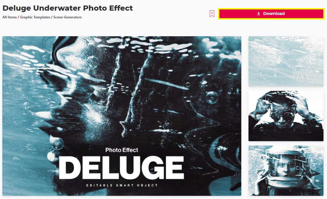 Create Underwater Photo Effect in Tutorial and Template