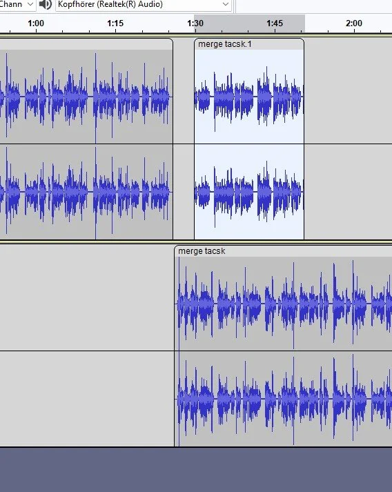 Audacity : How To Combine Two Tracks Into One – JRFFPC