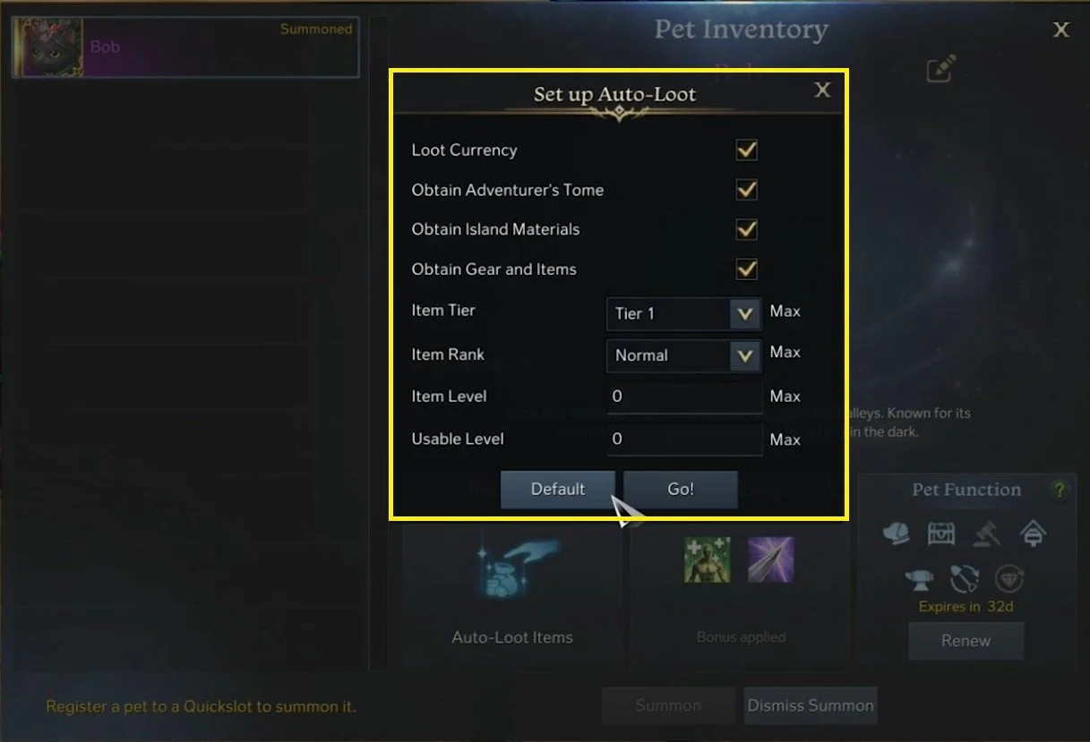 Pet AutoLoot Settings in Lost Ark Guide — Tech How