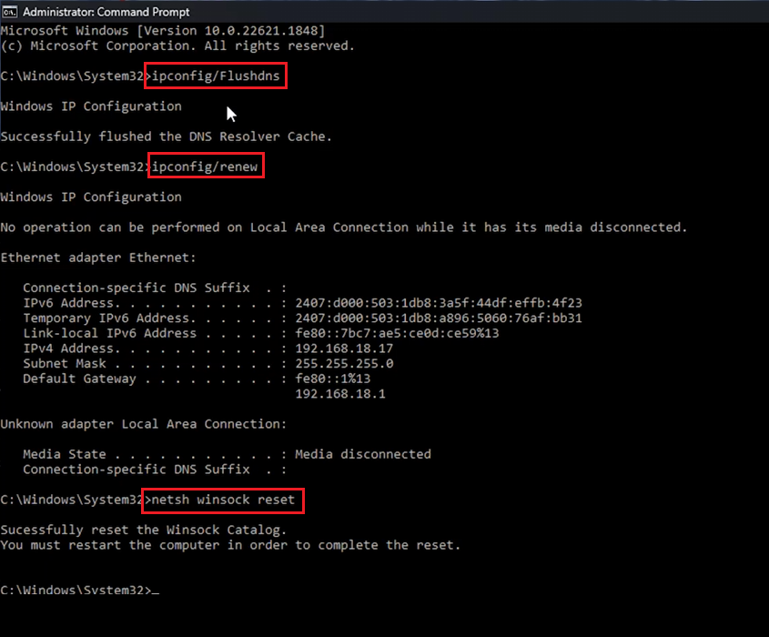 command prompt commands
