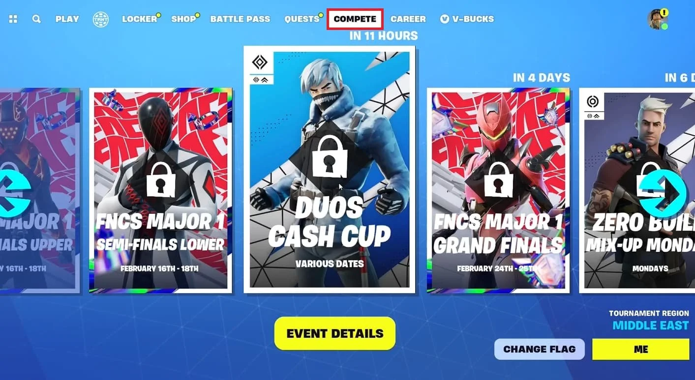 fortnite comete tab