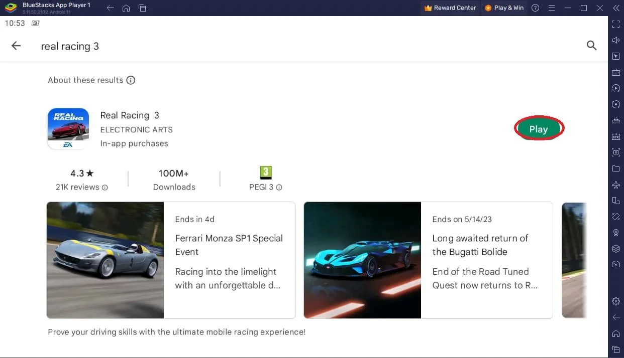 download real racing 3 play store