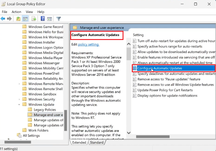 Control Automatic Updates On Windows 11 With Wu10Man – WHBNXF
