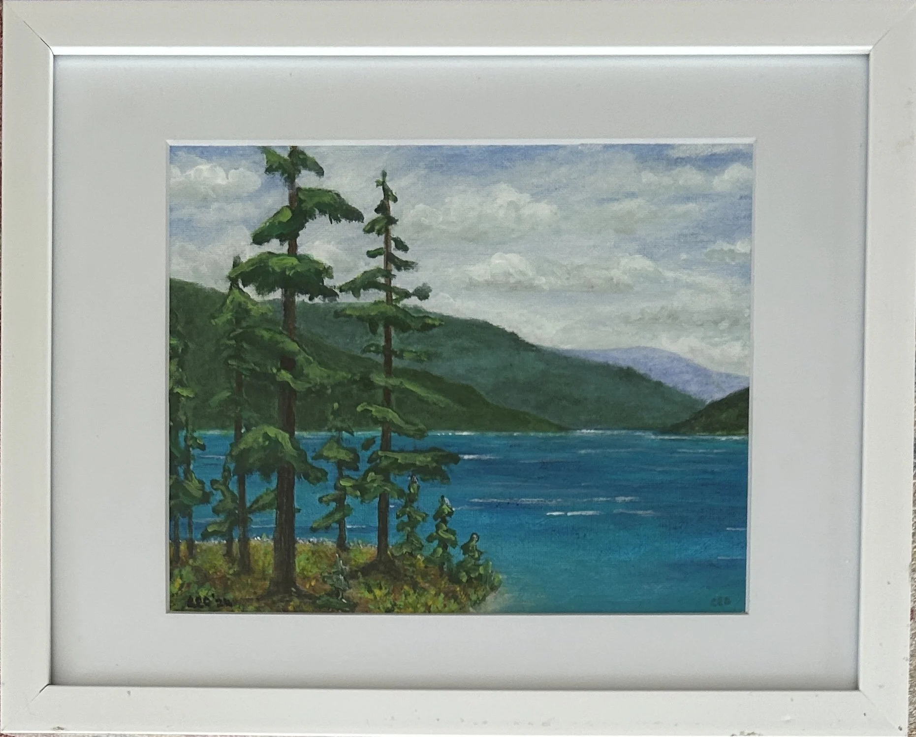 Alberta Lake • Acrylic on board • 15" x 12" • Available $75