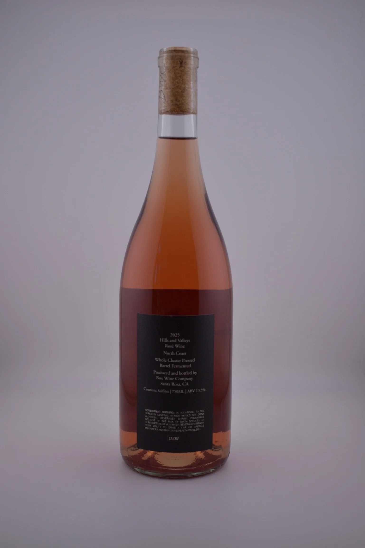 2025 Hills and Valleys, North Coast, Rosé - Back.JPG