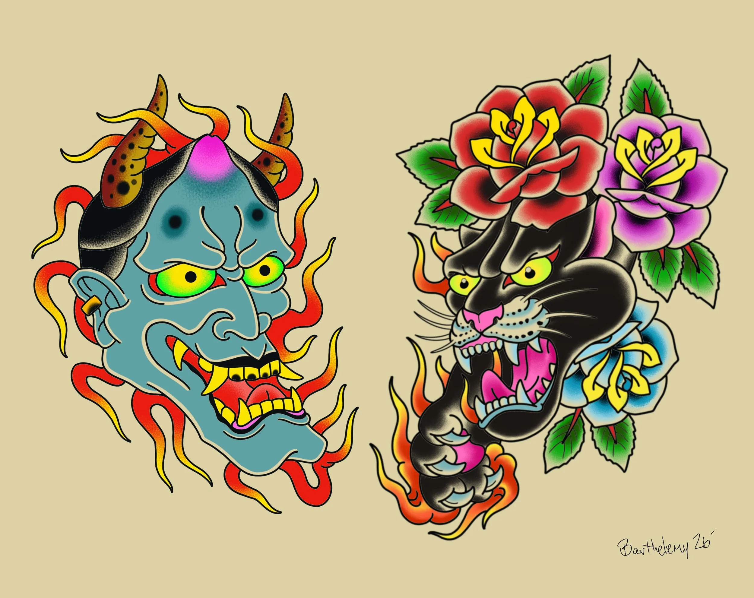 11x14 - OniFirePantherRose copy.jpg