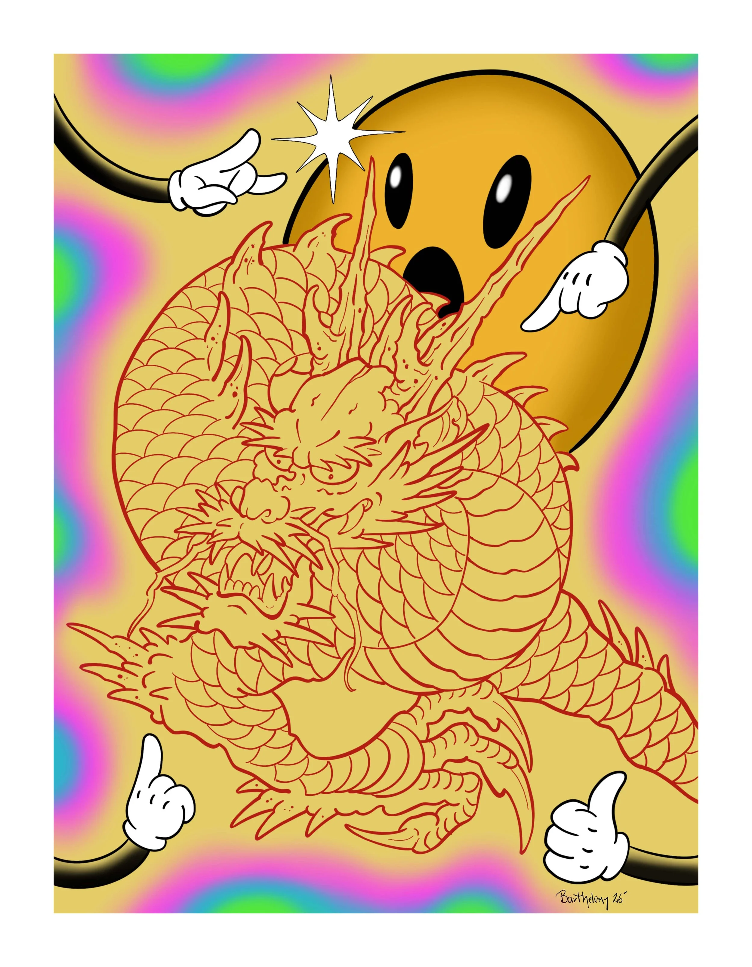 Trippy Dragon by Barry Barthelemy