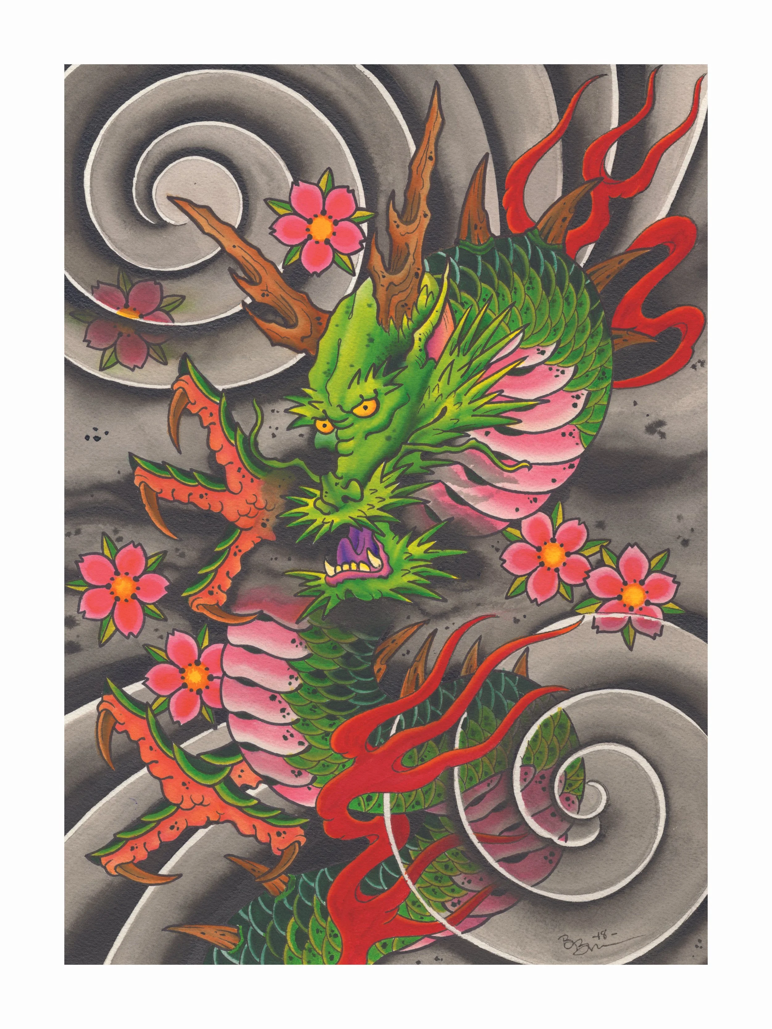 Swirl Dragon by Barry Barthelemy
