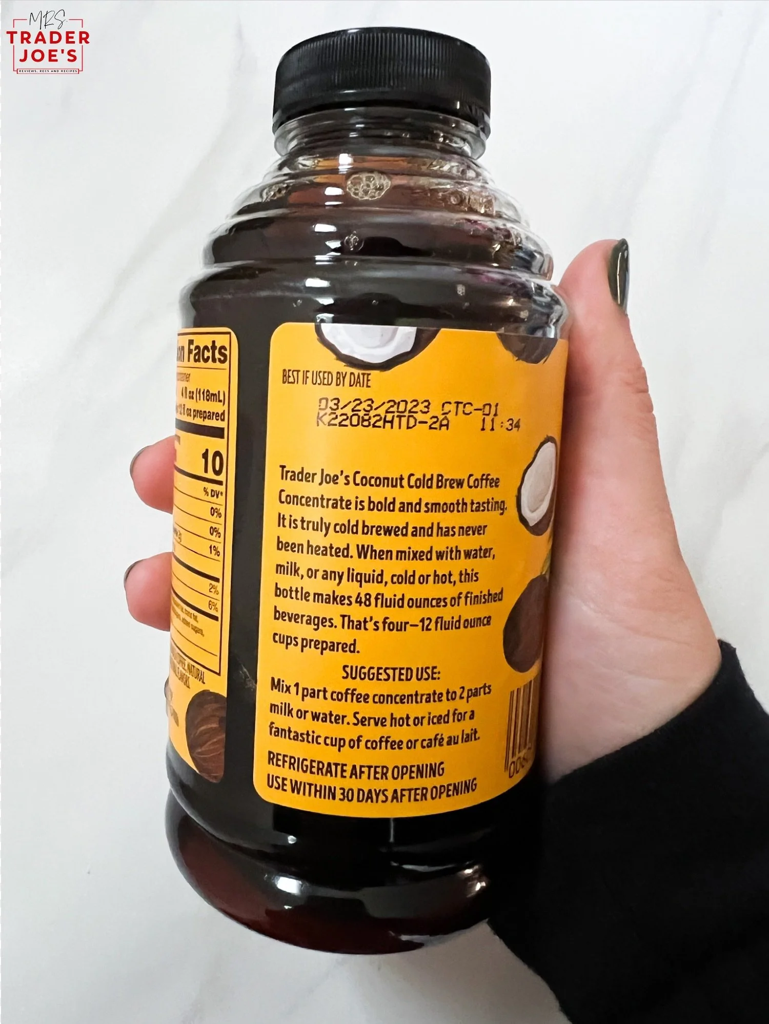 Coconut Cold Brew Coffee Concentrate — Mrs. Trader Joe's