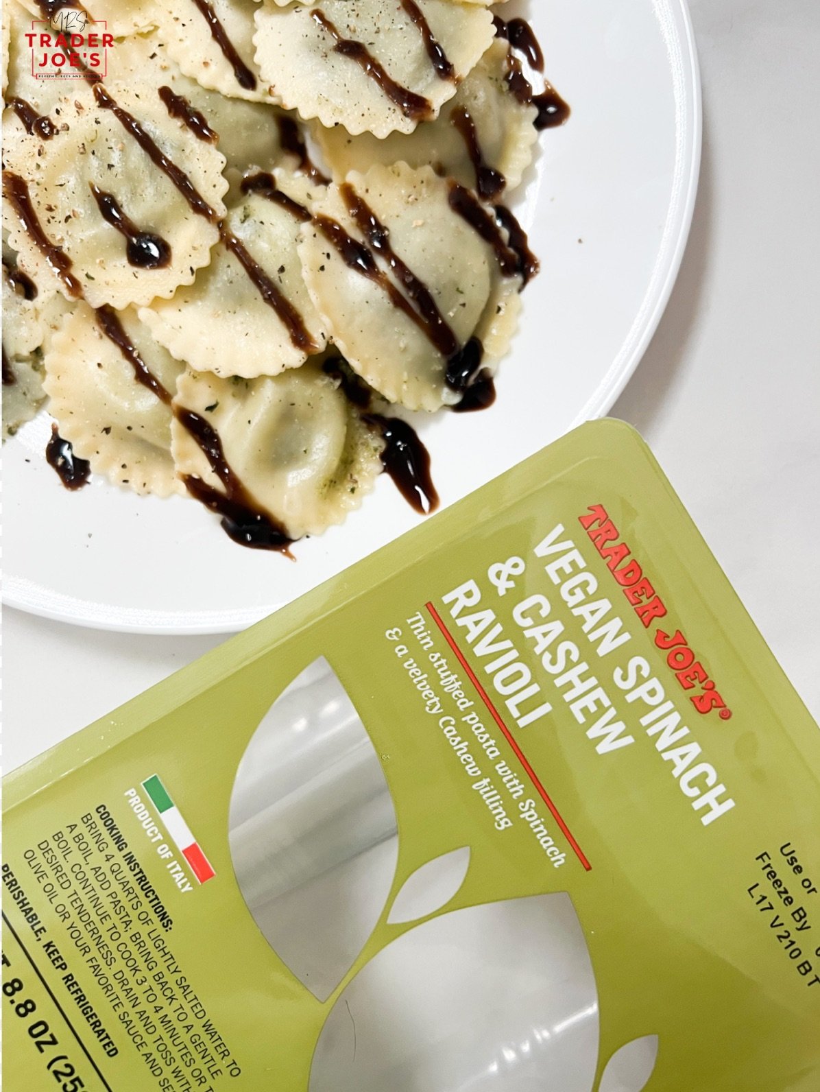 Vegan Spinach and Cashew Ravioli — Mrs. Trader Joe's