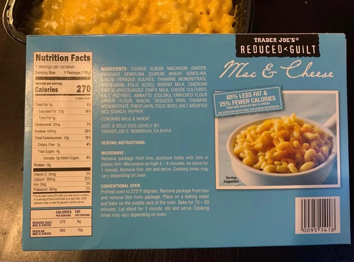 Reduced Guilt Mac & Cheese — Mrs. Trader Joe's