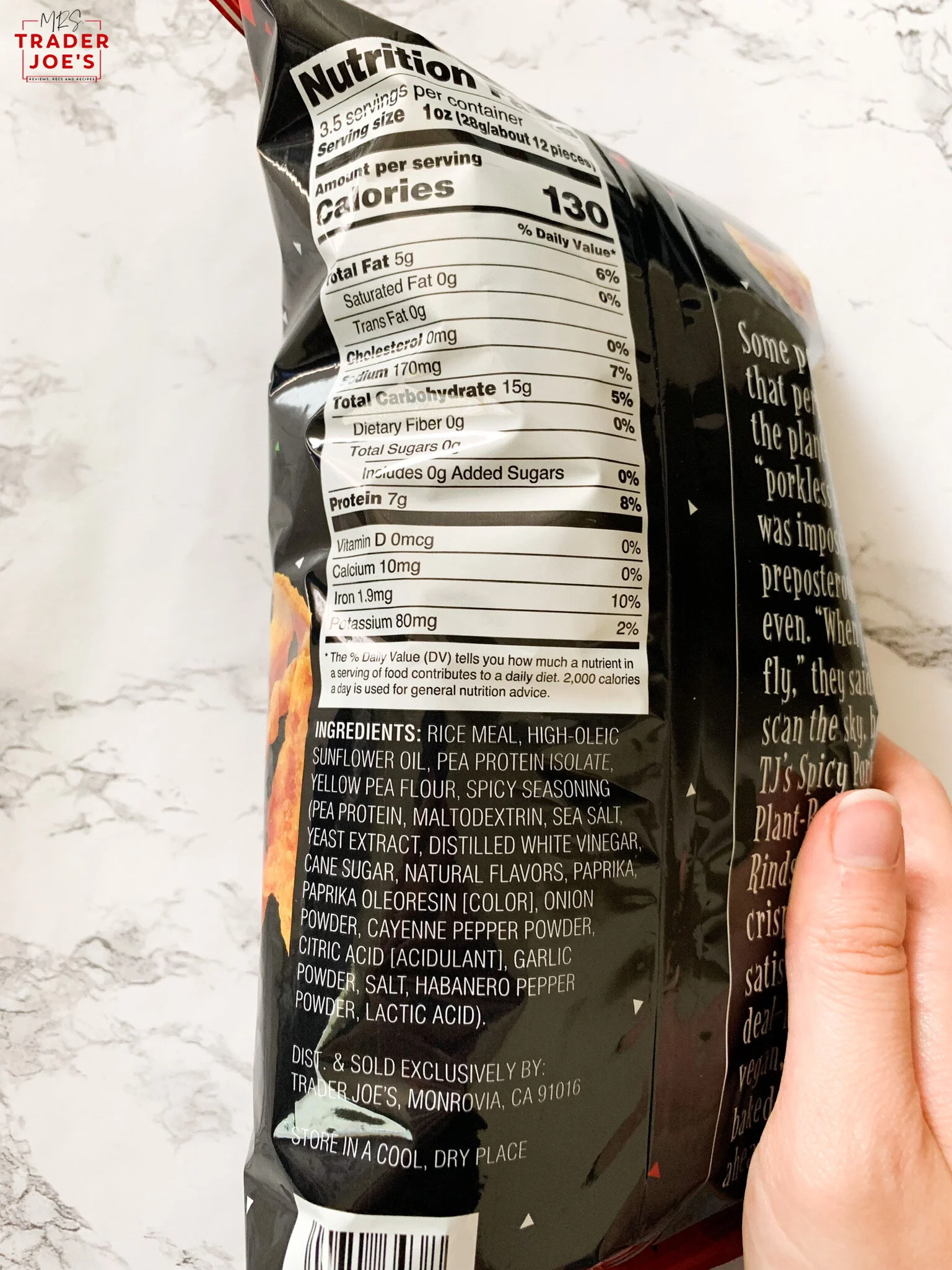 Spicy Porkless Plant Based Snack Rinds — Mrs. Trader Joe's