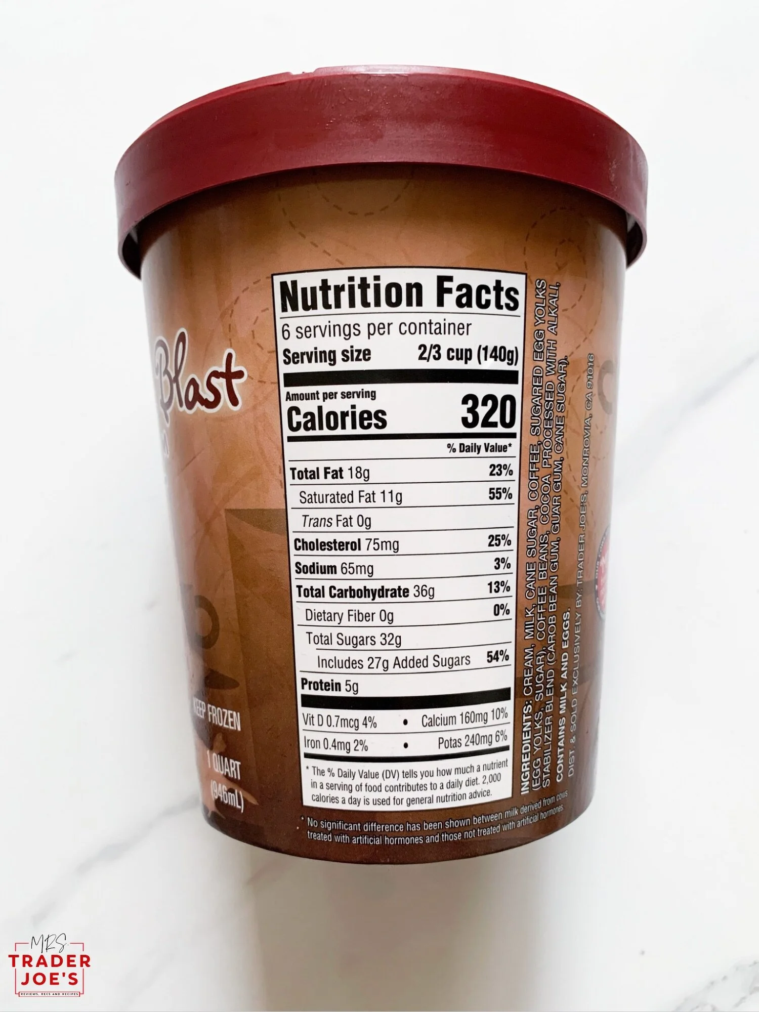 Coffee Bean Blast Ice Cream — Mrs. Trader Joe's