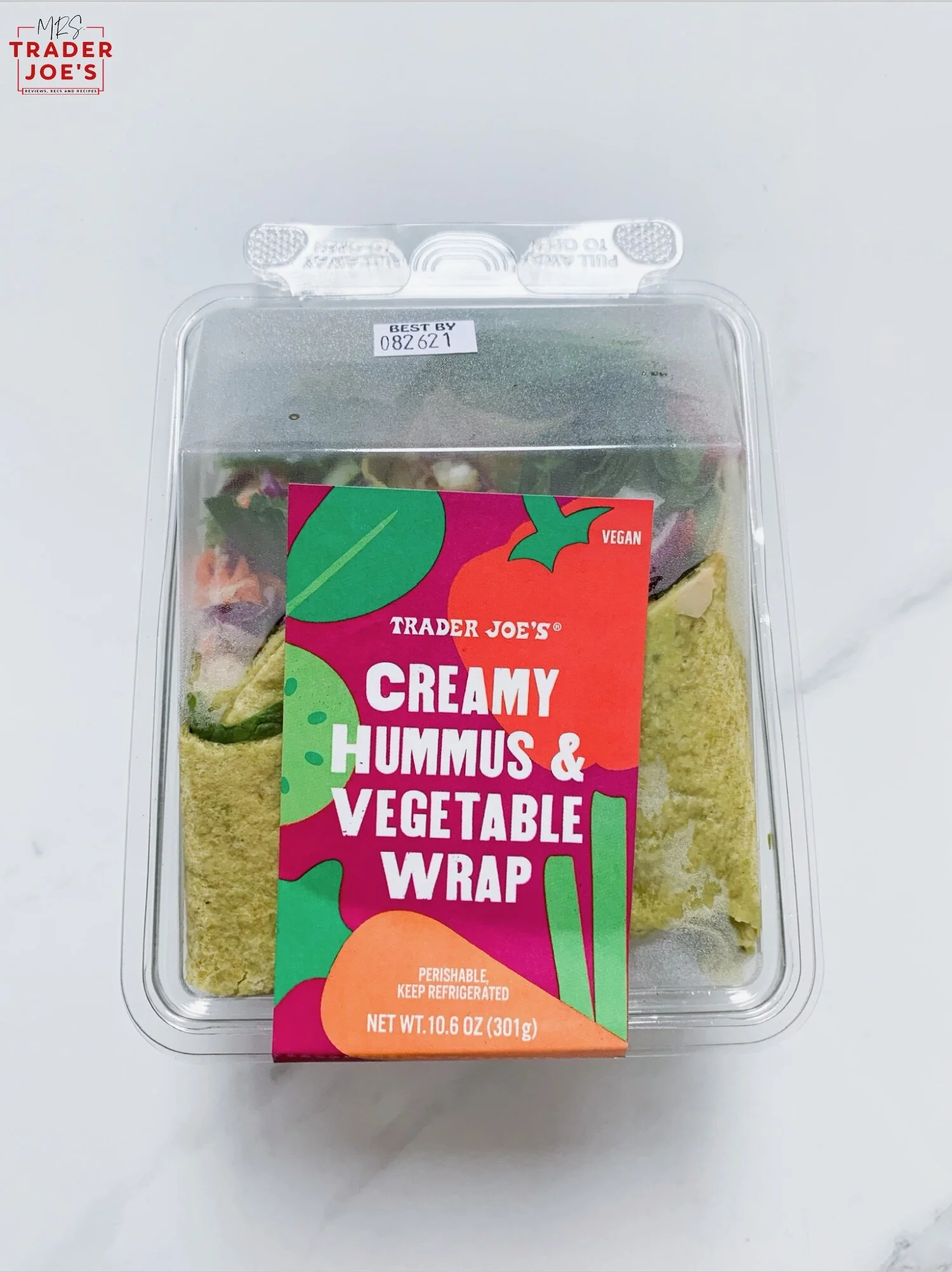 Creamy Hummus & Vegetable Wrap — Mrs. Trader Joe's