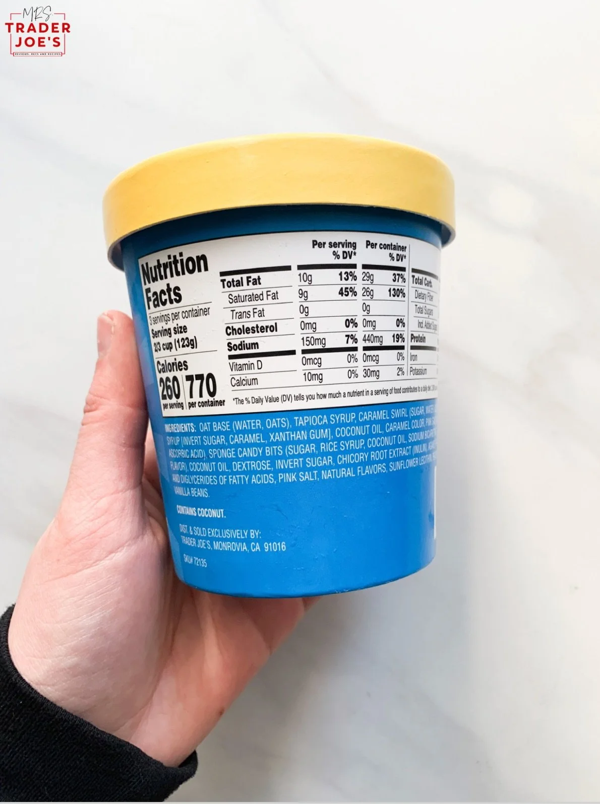 Okie Dokie Oat Frozen Dessert — Mrs. Trader Joe's