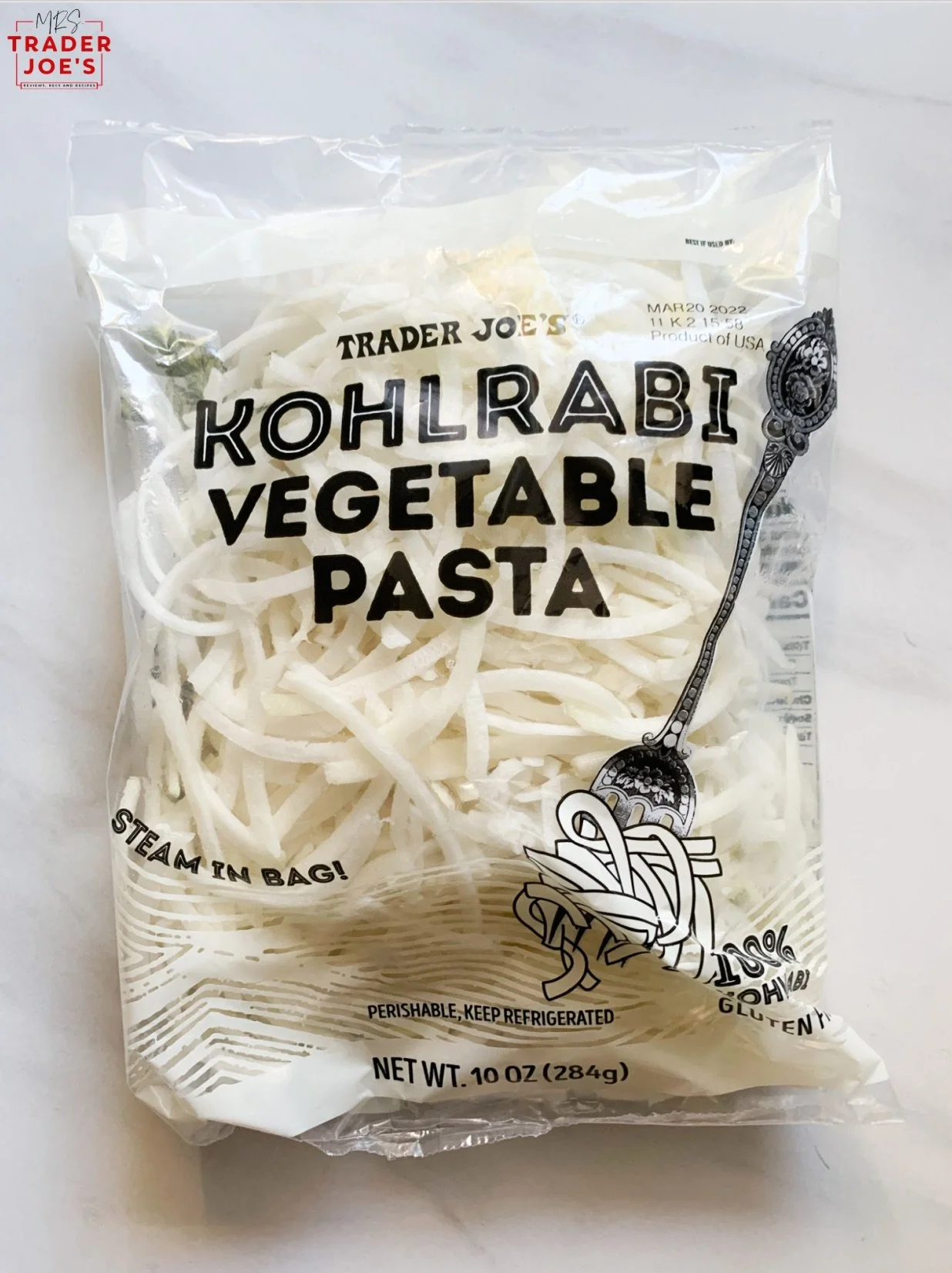 Kohlrabi Veggie Pasta — Mrs. Trader Joe's