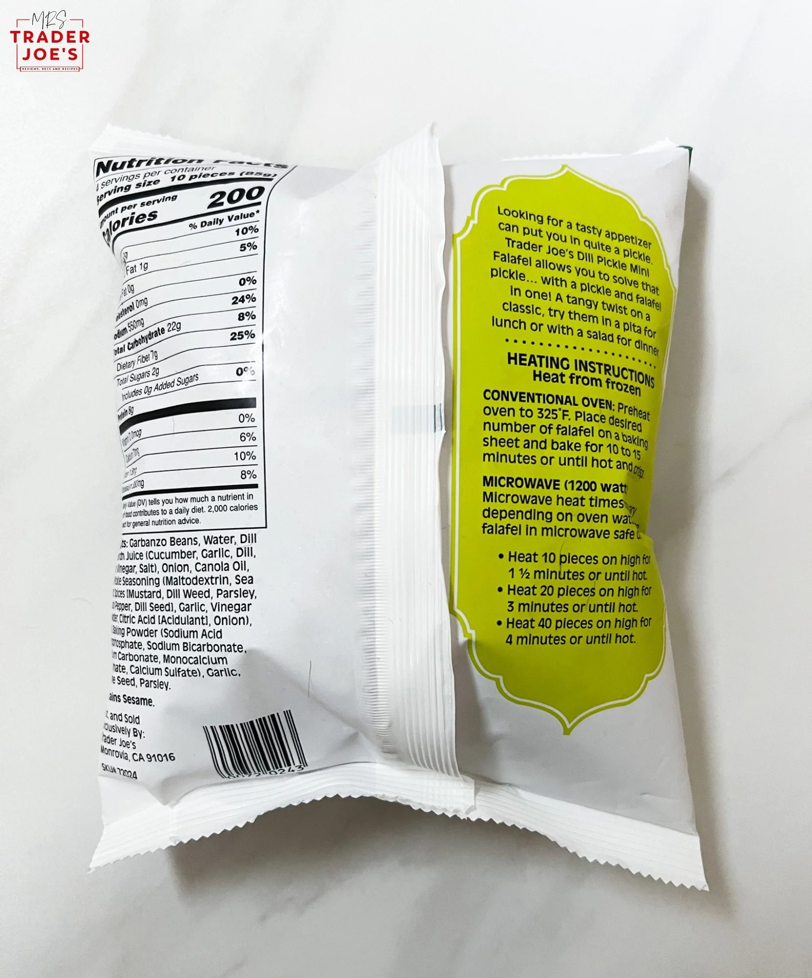 Dill Pickle Falafel — Mrs. Trader Joe's