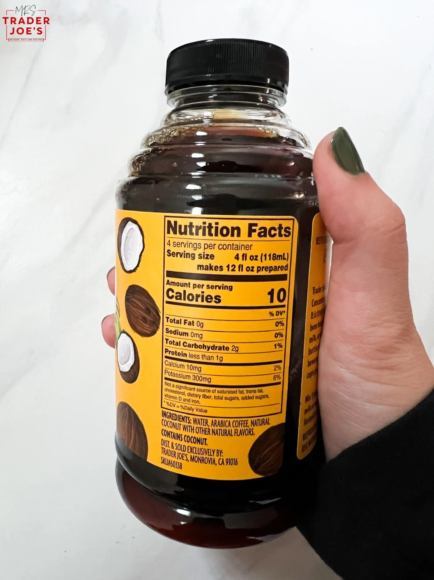 Coconut Cold Brew Coffee Concentrate — Mrs. Trader Joe's