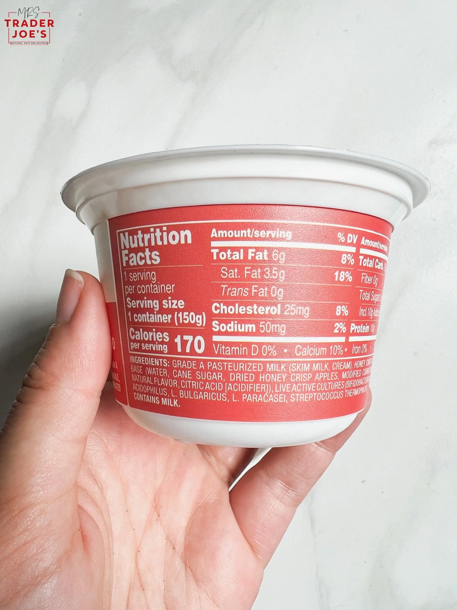 Apple Cinnamon Greek Yogurt — Mrs. Trader Joe's