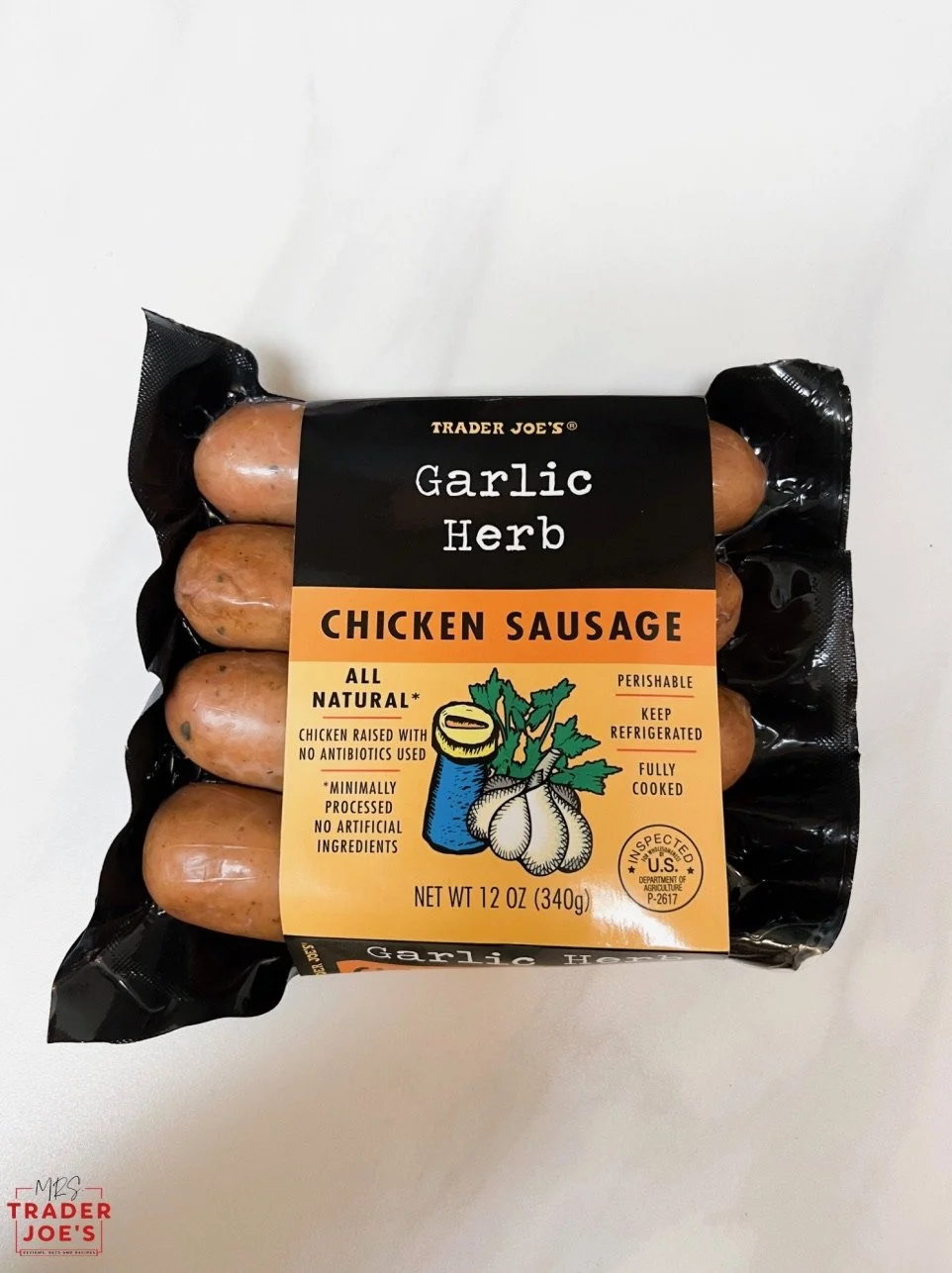 Garlic Herb Chicken Sausage — Mrs. Trader Joe's