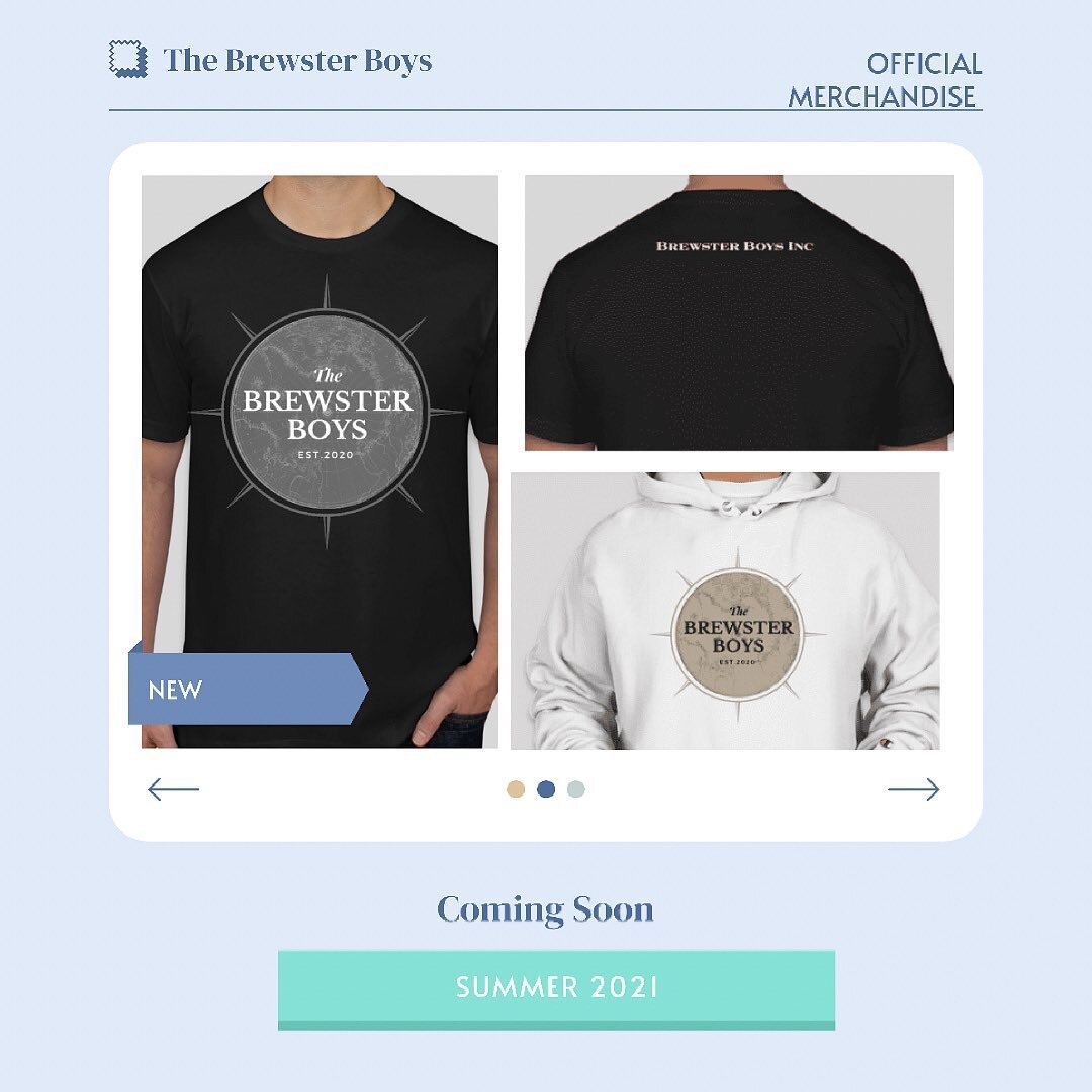 Hello everyone! 
Official Brewster Boys merchandise is in the works!! Along with some official logo designed apparel (of many colors), we&rsquo;re working on some treasure hunting gear and possibly treasure hunting Fanny packs! 

Would you like some 