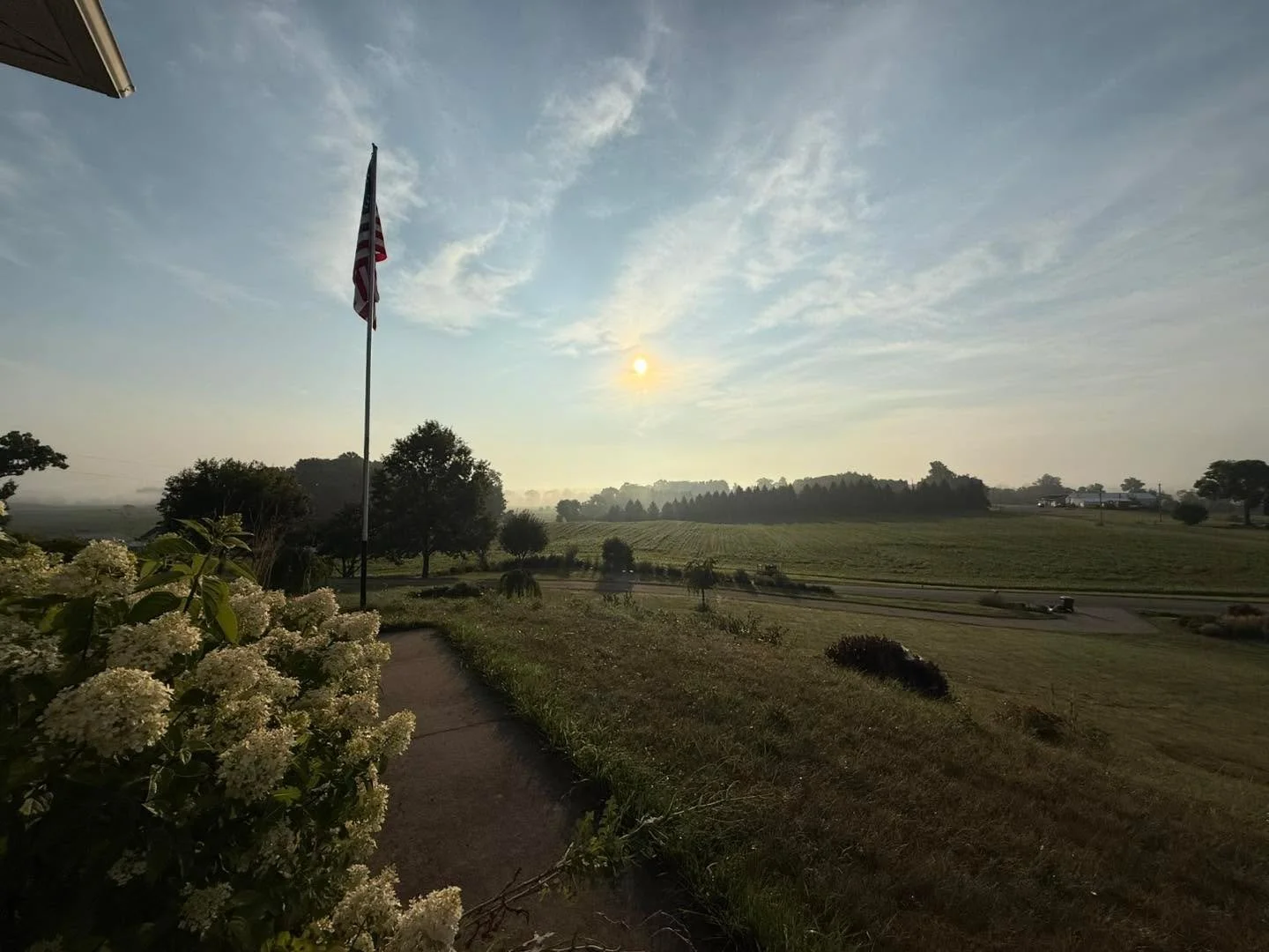 Waking up to these views never get old. Happy Monday! 
#flowerfarm #waynecounty #amishcountry #sunrise