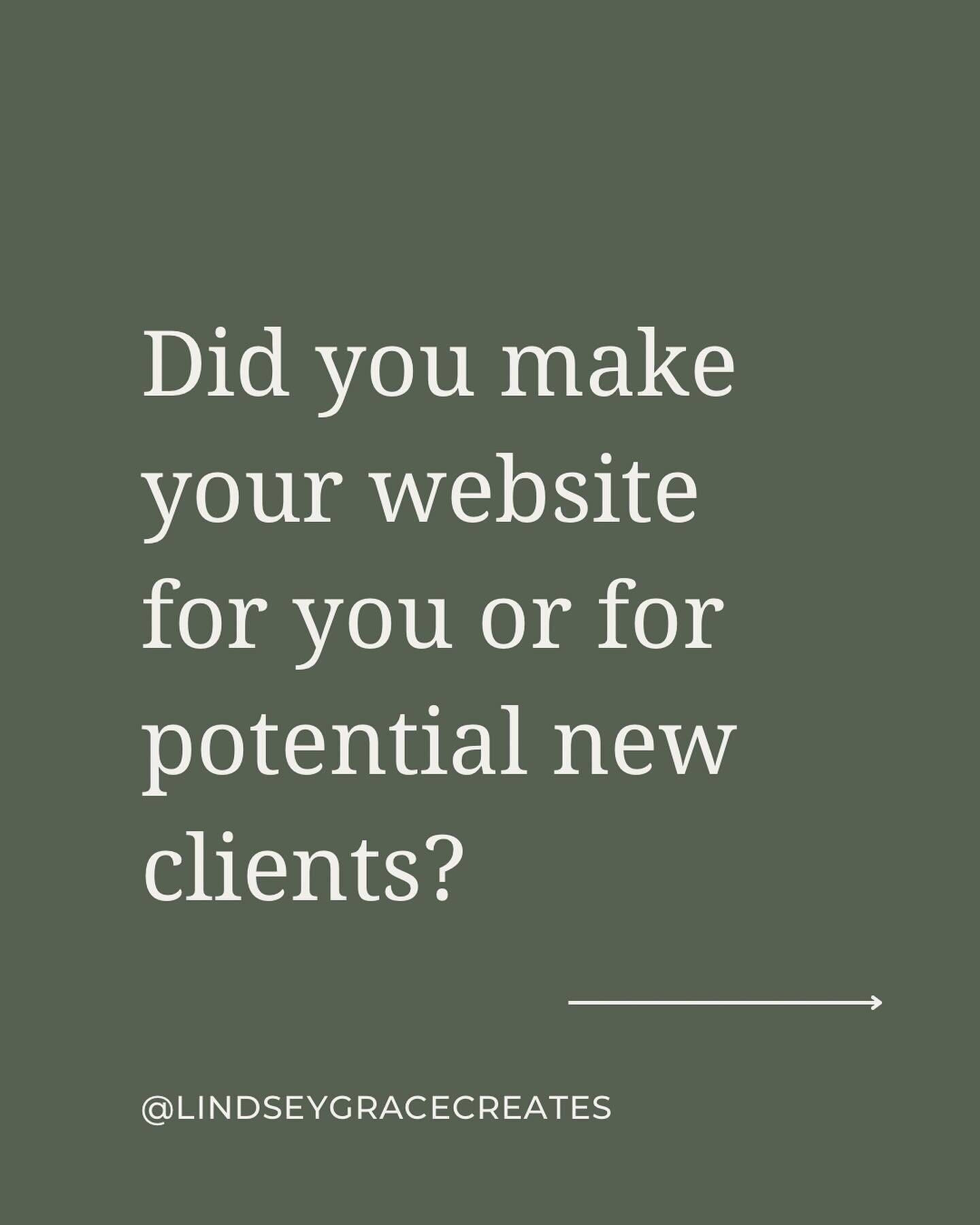 Your website isn&rsquo;t for you.

It&rsquo;s for potential new clients to be able to:

🔎 Find you in their online search

🔍 Get an overview of who you are and what you do

🔎 Collect enough info to decide they DO want to book an appointment

🔍 An