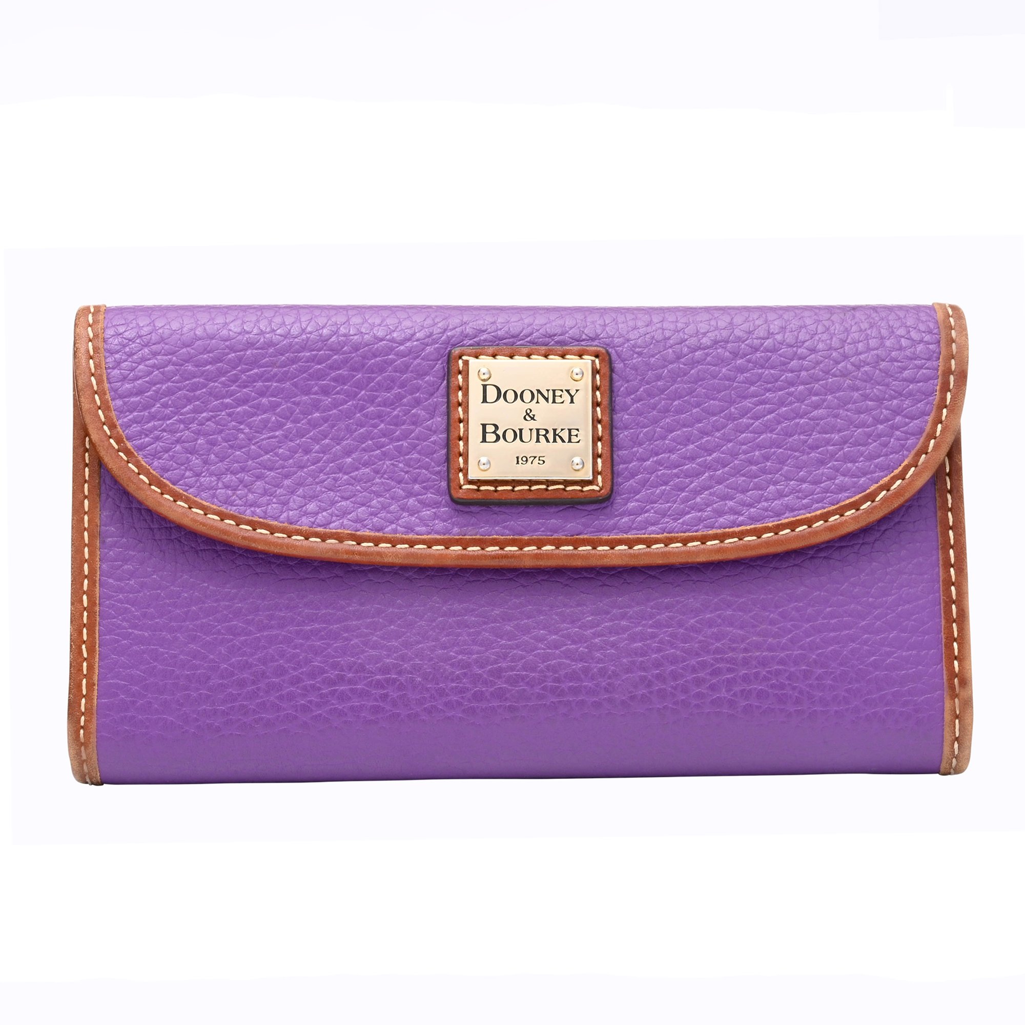  brand name Purse photographed on white background, the purse is purple 