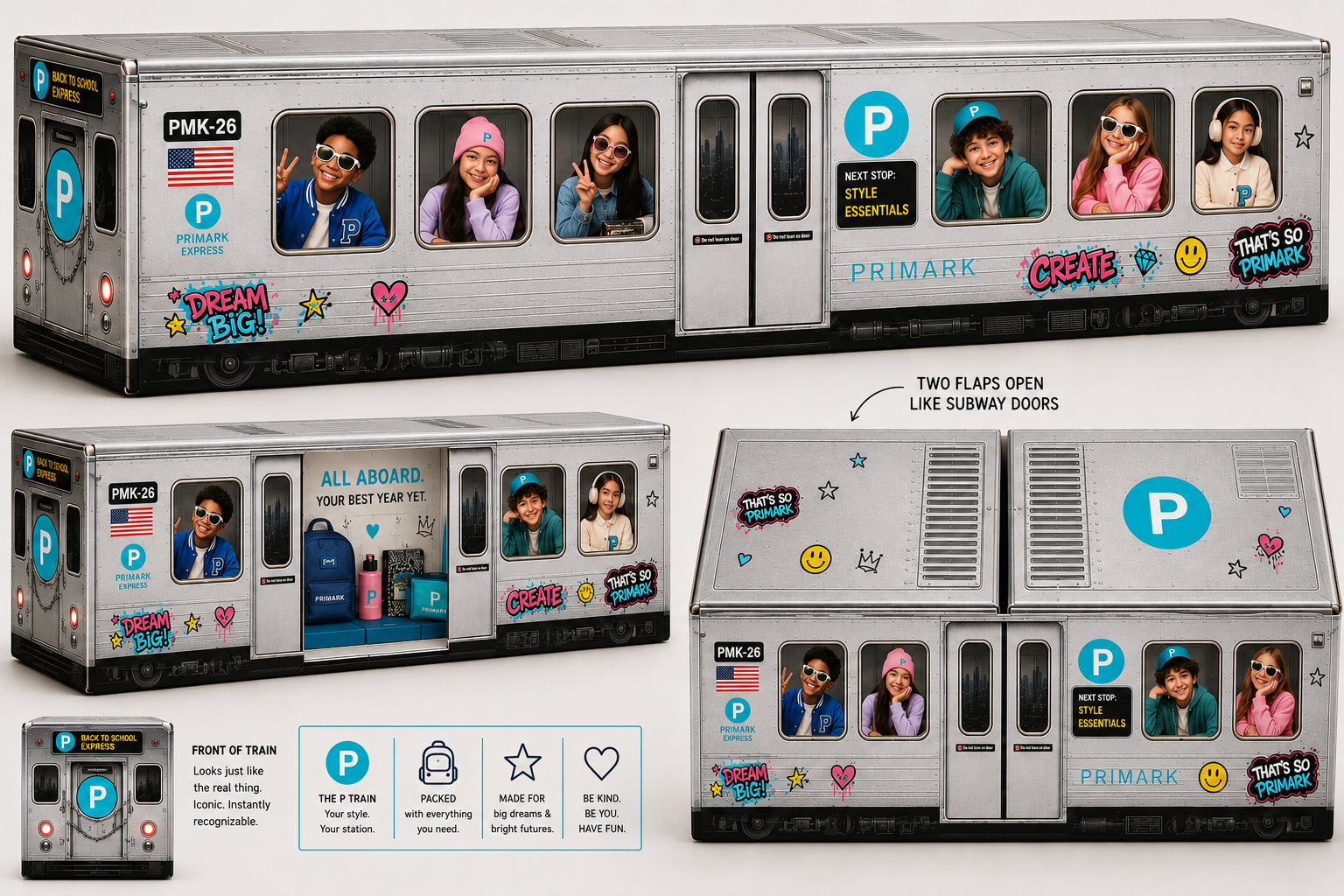 Primark NYC PR Kit/Back to School Stunt Activation: Exploratory Kit AI Renders