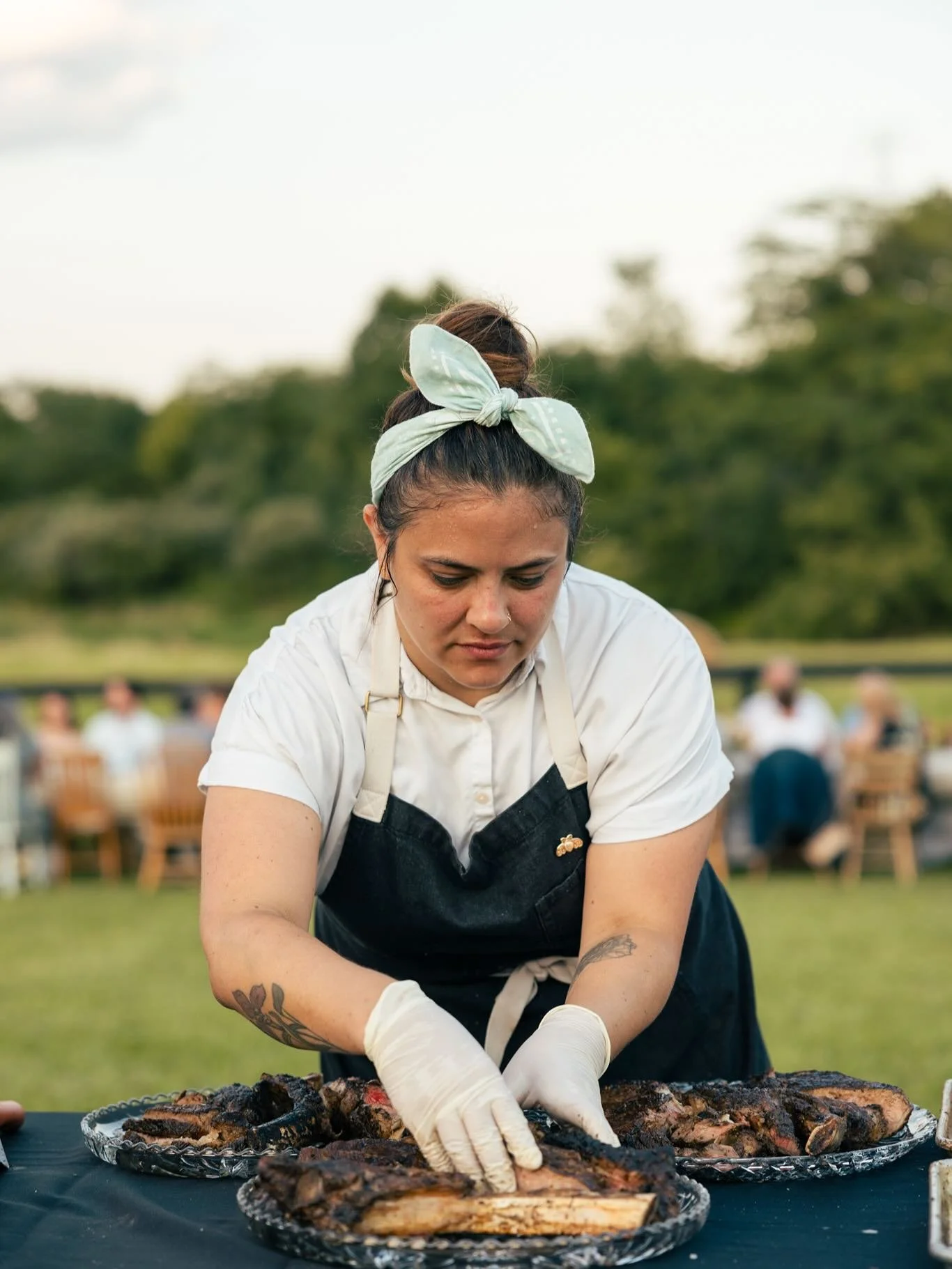 For our Columbus Supper, @ohio.carrie.cooks took inspiration from both the beauty of our surroundings on a flower farm and the @patron cocktail pairings, shaping the seasonal menu to include a little bit of Tex-Mex flare and plenty of edible flowers.