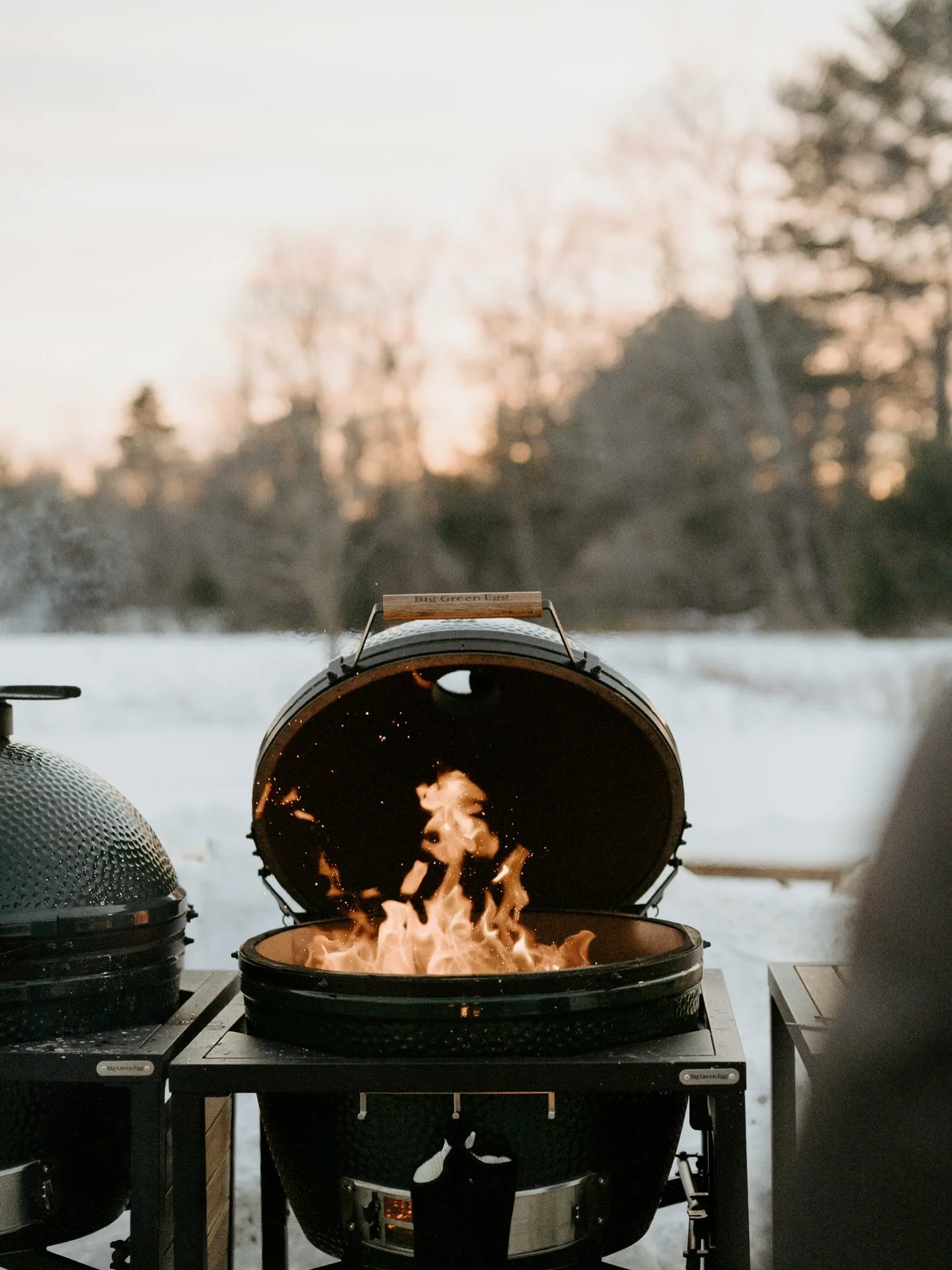 Winter is the season of woodsmoke and hearty, warming things that taste best when touched by flame. There is a magic to grilling outside in the snow, to cracking the lid to let loose a waft of fragrant warmth as the embers glow in the fading winter l