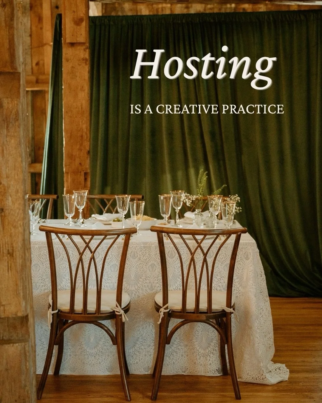Hosting is a creative practice. It doesn&rsquo;t require perfection, it just requires presence. Invite some friends over, share your favorite things, and give them the space to share themselves.