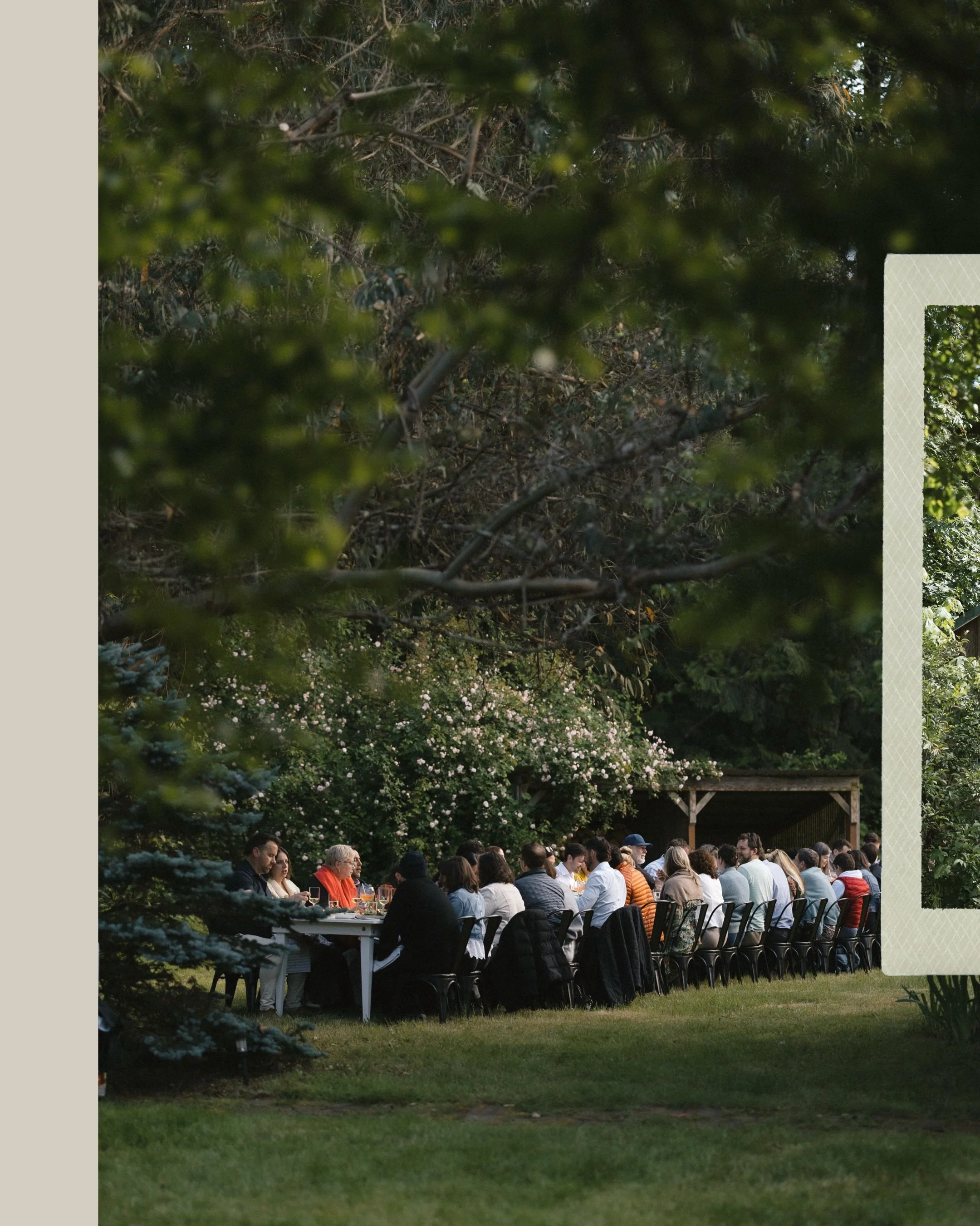 We love when a place invites one to wander. @atdeepcreek did just that; from tunnels of wisteria to trailing vines of roses to a winding riverbed and a clearing seemingly tailor-made for our tablescape, the meandering land seemed to whisper to us all
