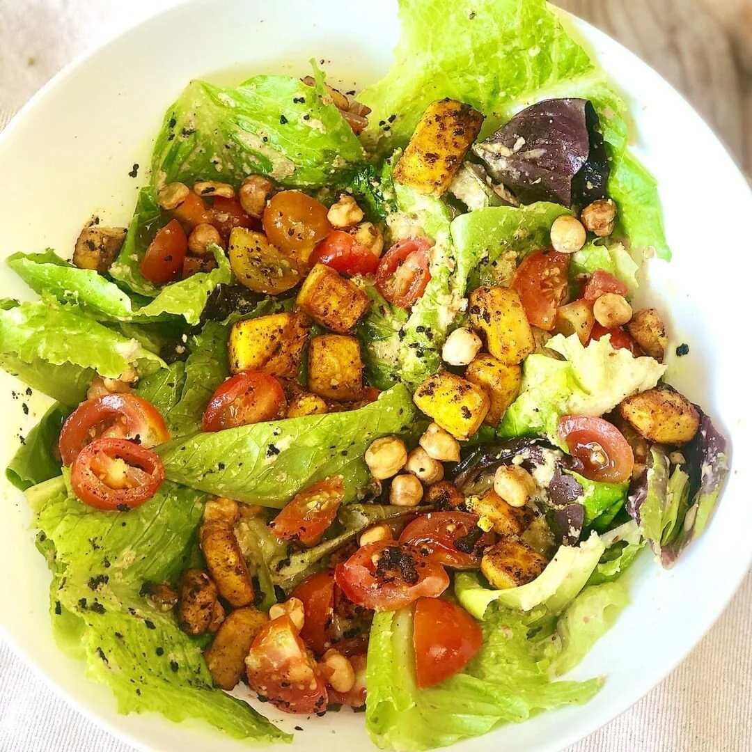 Crispy Tofu Cesar Salad