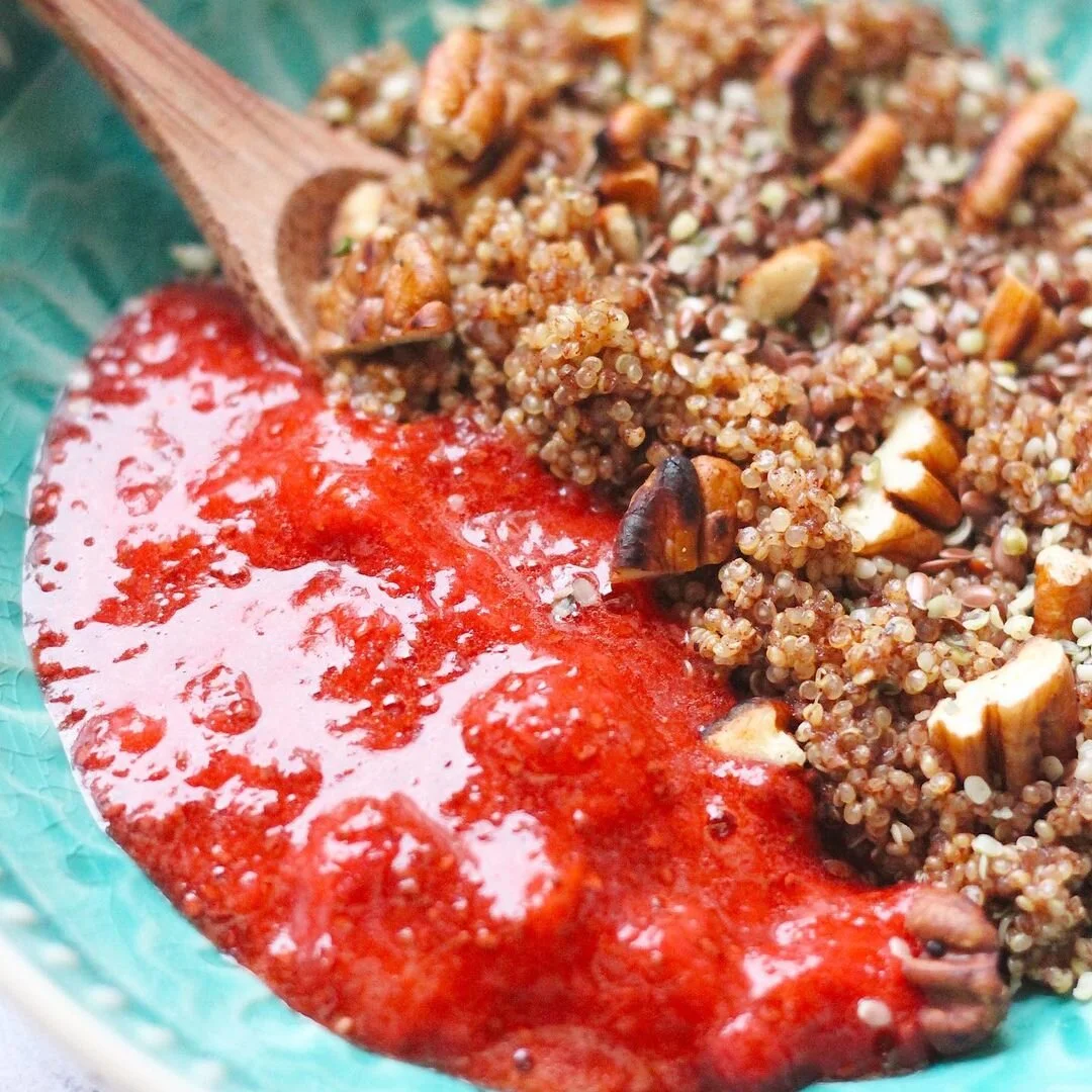 Quinoa Cinnamon Toast &amp; Berry Chia Jam