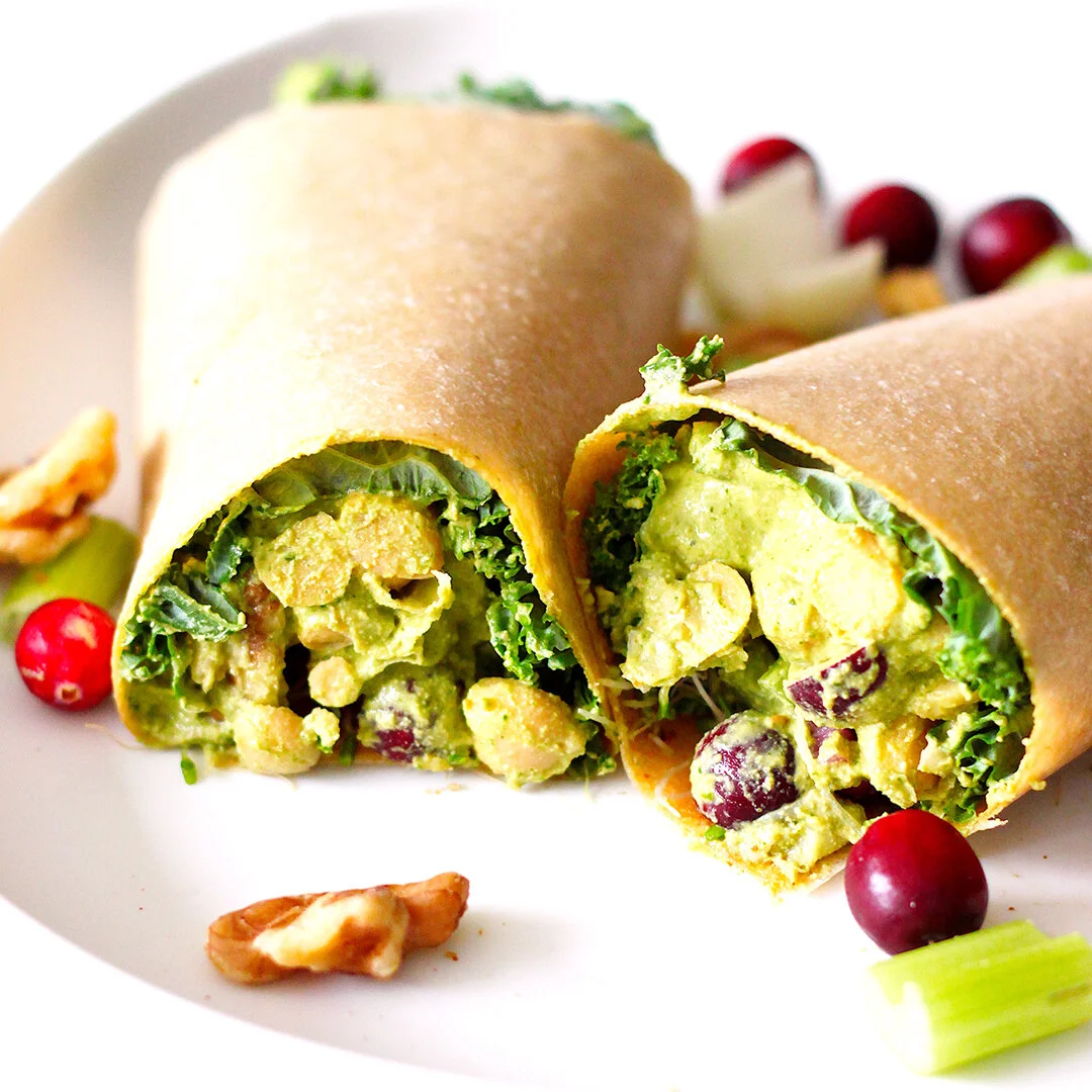CHERRY CHICKPEA SALAD WRAP
