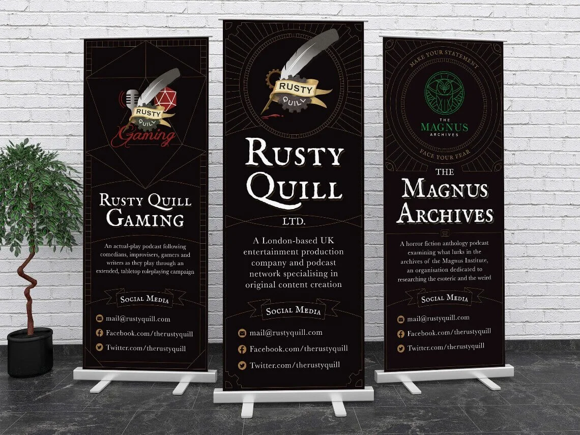 Rusty Quill Standing Banner