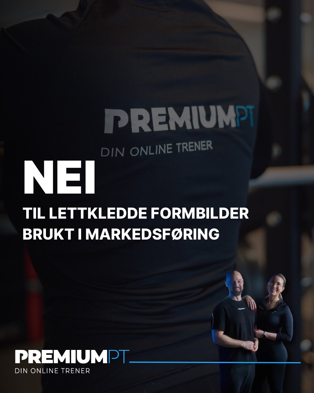 Et av de f&oslash;rste standpunktene vi tok n&aring;r vi opprettet @premiumpt for 5 &aring;r siden, var at vi ikke &oslash;nsker bruke lettkledde formbilder i markedsf&oslash;ringen. 

Det er absolutt et verkt&oslash;y vi kan bruke inn i coachingen v